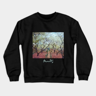 Orchard in Bloom (1879) by Claude Monet Crewneck Sweatshirt